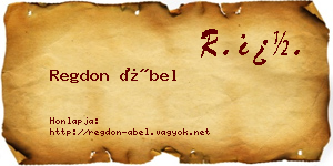 Regdon Ábel névjegykártya